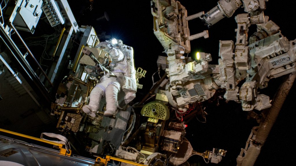 Suni Williams Conducts Spacewalk