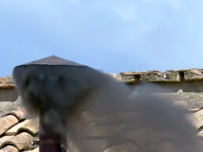 Sale humo negro de la Capilla Sixtina