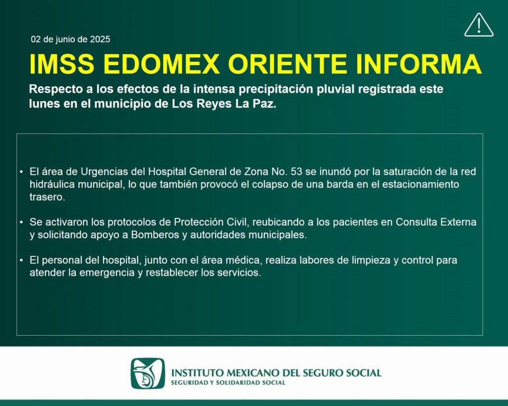 VIDEO: Aguas negras invaden hospital IMSS por lluvias en Edomex